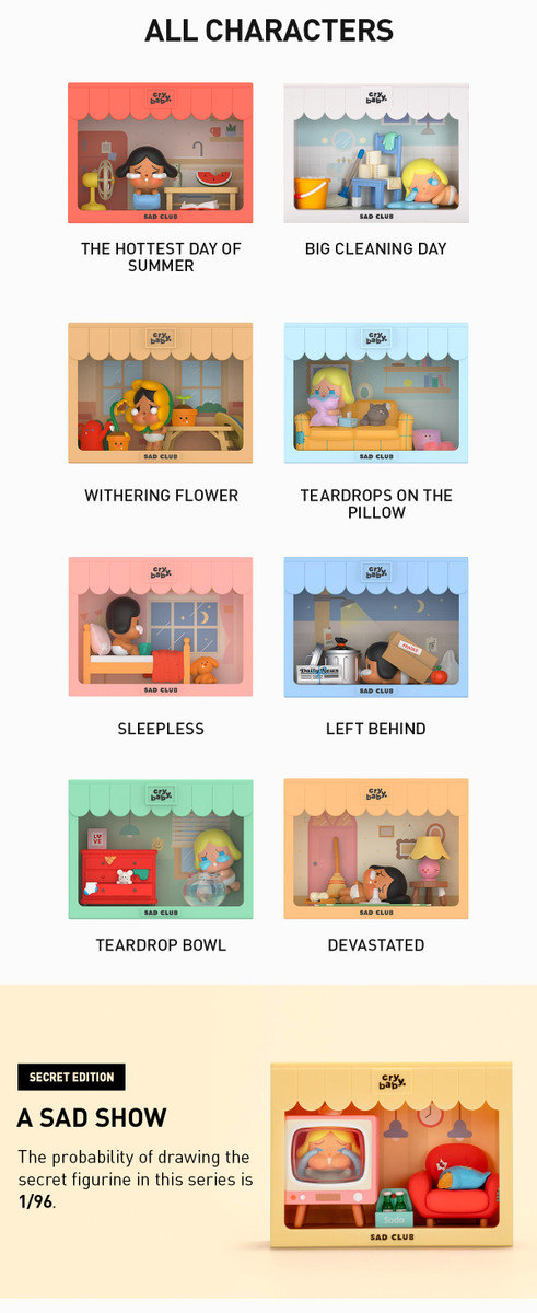 Crybaby Sad Club Series Scene Sets Blind Box PRE-ORDER SHIPS LATE