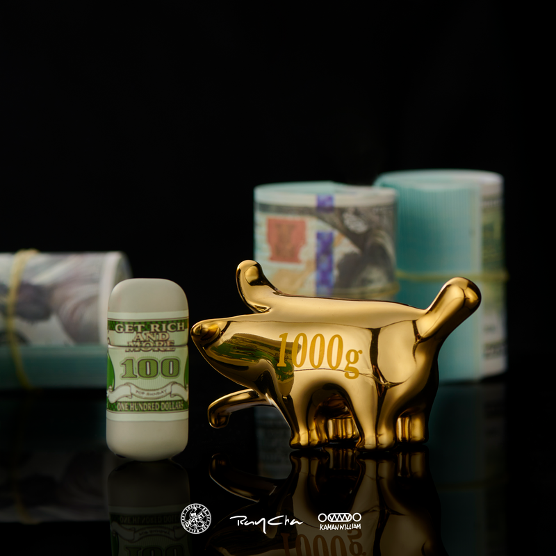 Mini Bananaer Dog Gold Fortune Mini Money by OFFART X Kamanwillam PRE-ORDER SHIPS JUN/JUL 2024