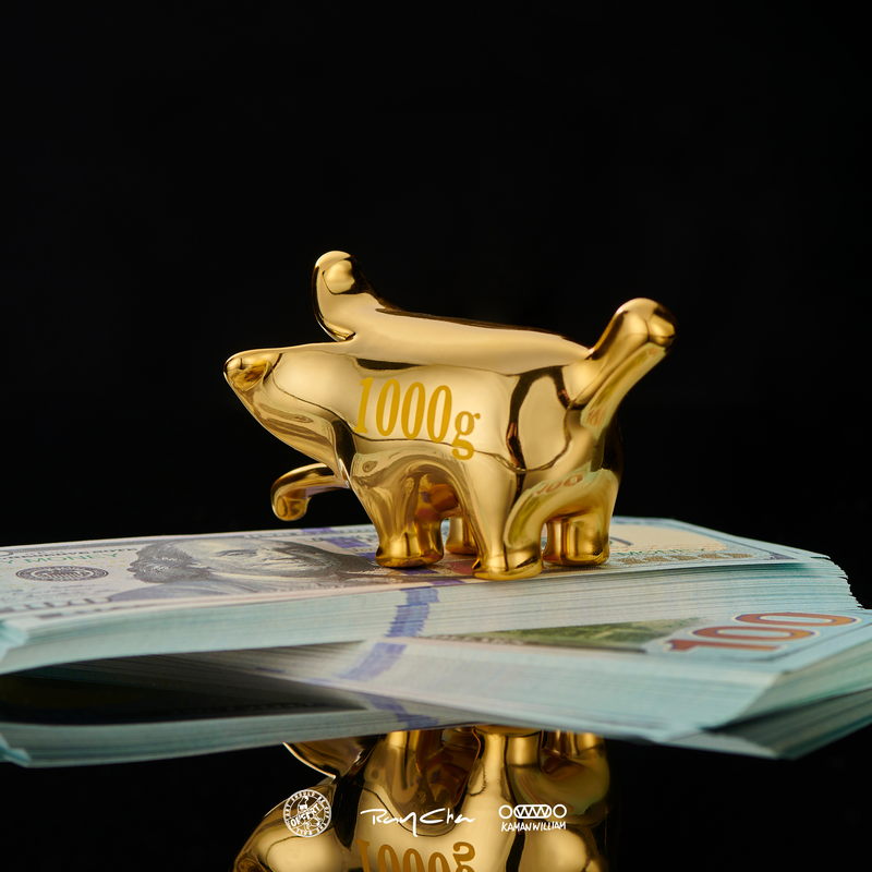 Mini Bananaer Dog Gold Fortune Mini Money by OFFART X Kamanwillam PRE-ORDER SHIPS JUN/JUL 2024
