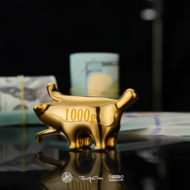 Mini Bananaer Dog Gold Fortune Mini Money by OFFART X Kamanwillam PRE-ORDER SHIPS JUN/JUL 2024