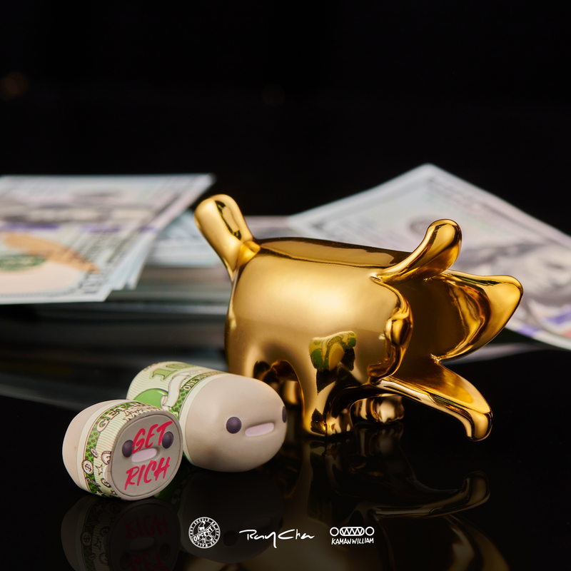 Mini Bananaer Dog Gold Fortune Mini Money by OFFART X Kamanwillam PRE-ORDER SHIPS JUN/JUL 2024