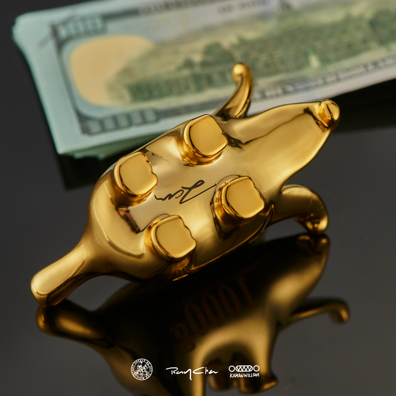 Mini Bananaer Dog Gold Fortune Mini Money by OFFART X Kamanwillam PRE-ORDER SHIPS JUN/JUL 2024