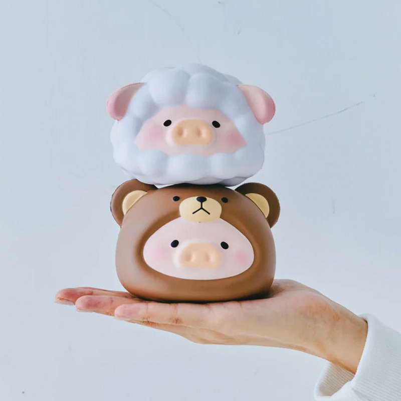 LuLu The Piggy Sheep & Bear Squishy Set