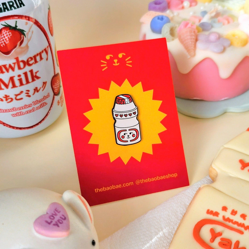 Yakult Enamel Pin