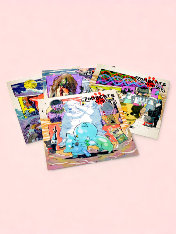 Zombcat Postcard 4 Pack #2