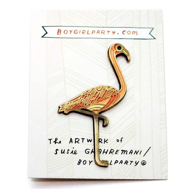 Flamingo Enamel Pin