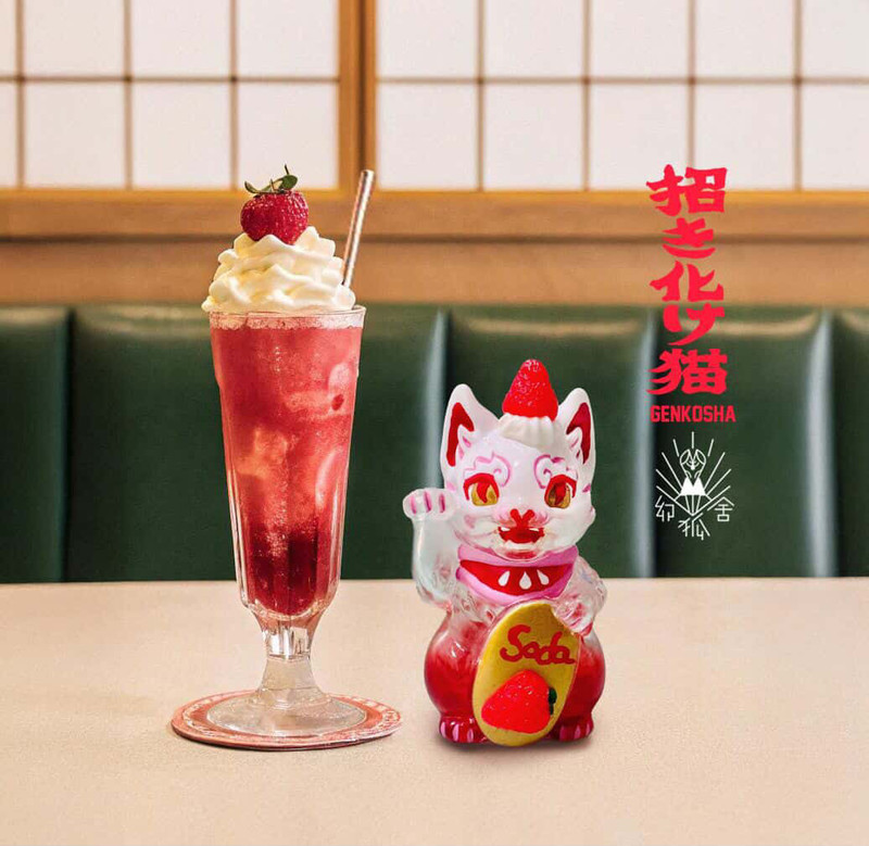 Bake Lucky Cat Strawberry by Genkosha