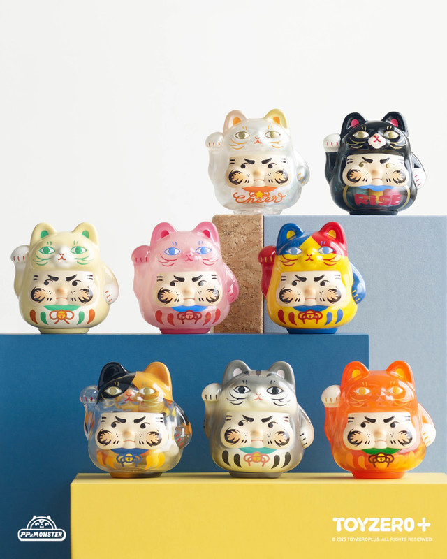 Sparkle Lucky Kitten Daruma Blind Box by PP X MONSTER