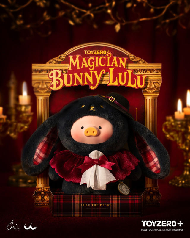 LuLu the Piggy Vinyl Face Plush Keychain (Magician Bunny LuLu ver.)