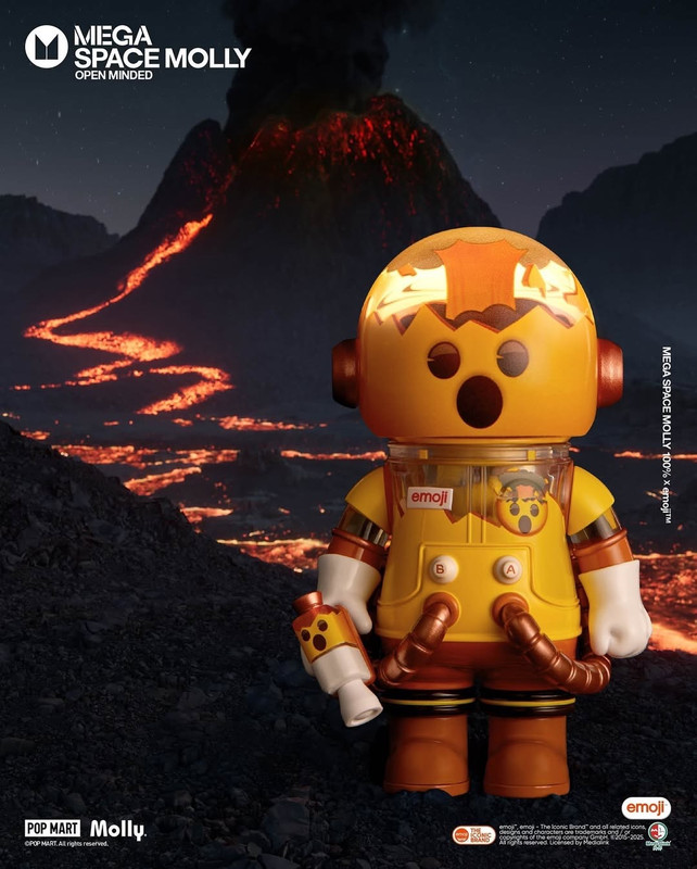 Mega 100% Space Molly X Emoji Series Blind Box