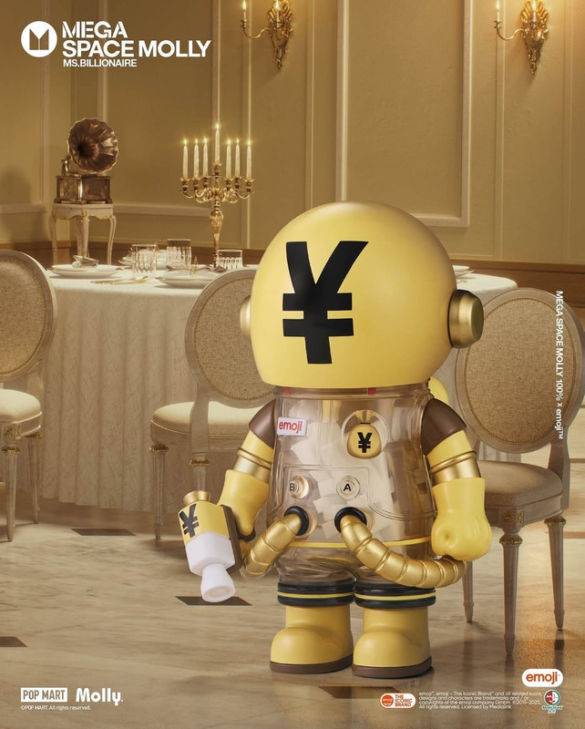 Mega 100% Space Molly X Emoji Series Blind Box