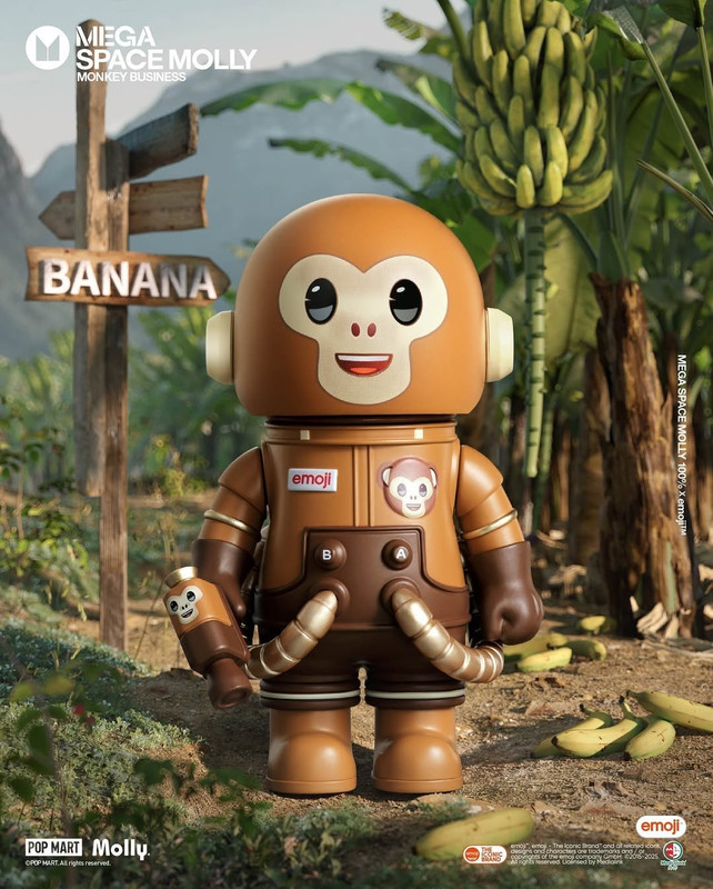 Mega 100% Space Molly X Emoji Series Blind Box