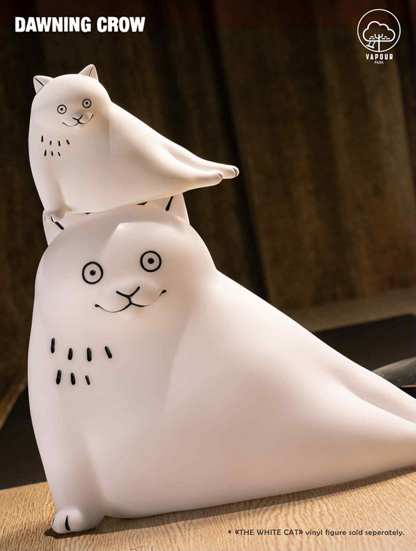 THE BIG WHITE CAT with LAMP by Vapour Park X Dawning Crow PRE-ORDER SHIPS Q2 2026