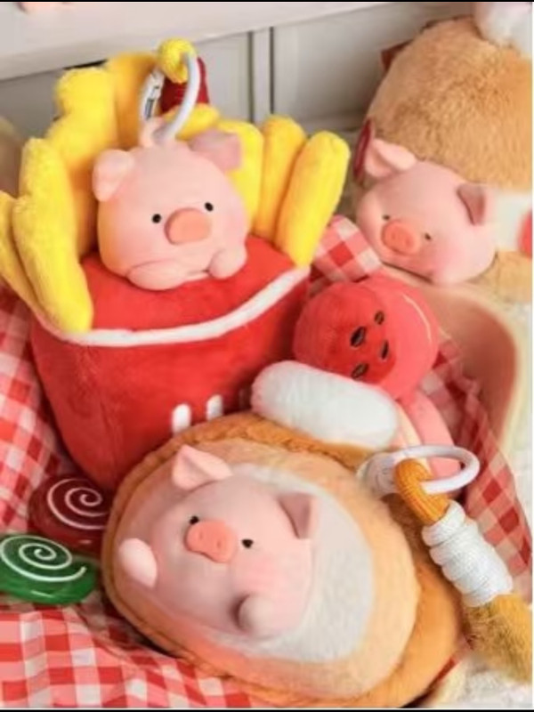 LuLu the Piggy Weight Loss Stumbling Block Plush Keychain Blind Box