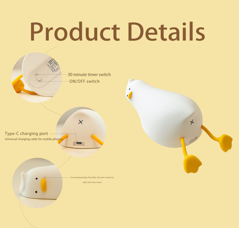 Lying Flat Duck Night Light