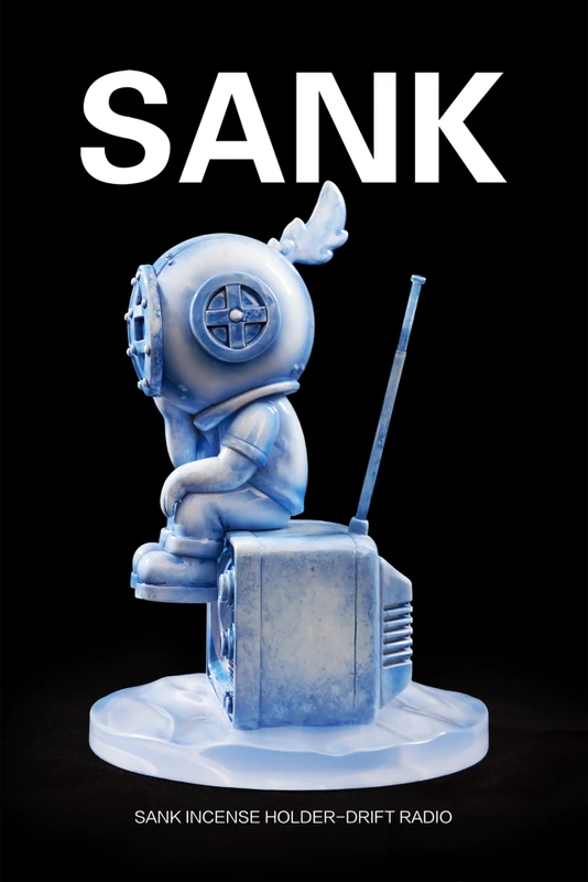 SANK Incense Holder Drift Radio China Blue by Sank Toys PRE-ORDER SHIPS Q4 2026