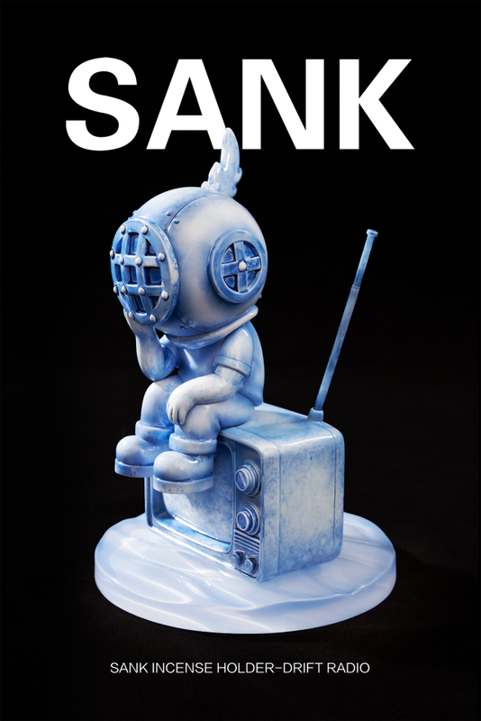 SANK Incense Holder Drift Radio China Blue by Sank Toys PRE-ORDER SHIPS Q4 2026