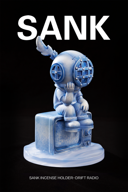 SANK Incense Holder Drift Radio China Blue by Sank Toys PRE-ORDER SHIPS Q4 2026