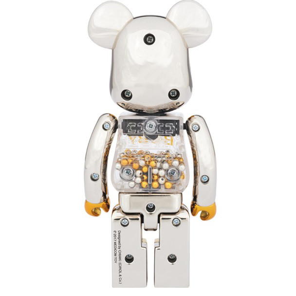 Super Alloy My First Be@rbrick 200% : Gold & Silver - myplasticheart