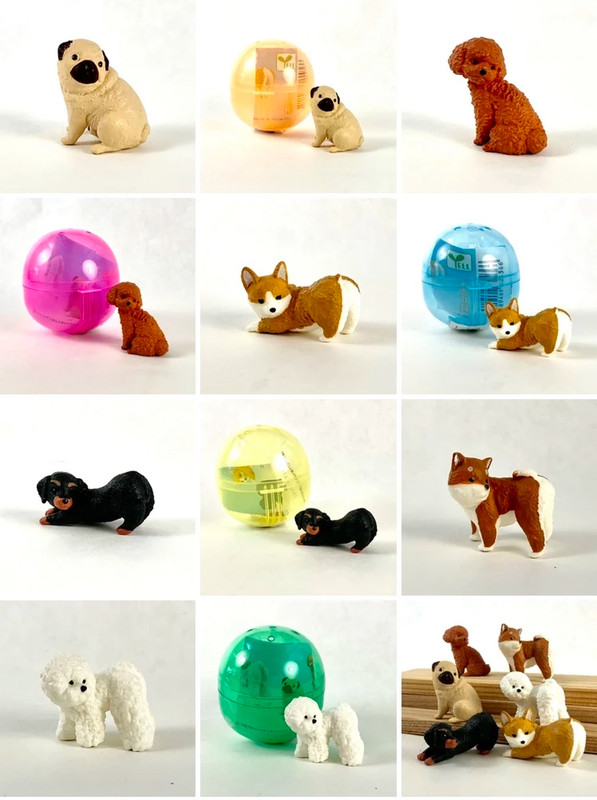Turning Dog Capsule Toys