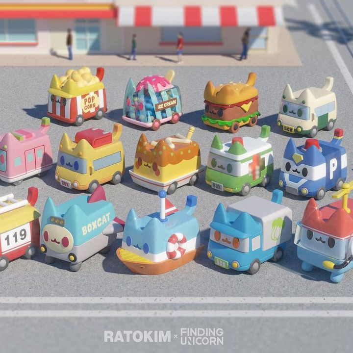Boxcat Transport Series Blind Box by Rato Kim - myplasticheart