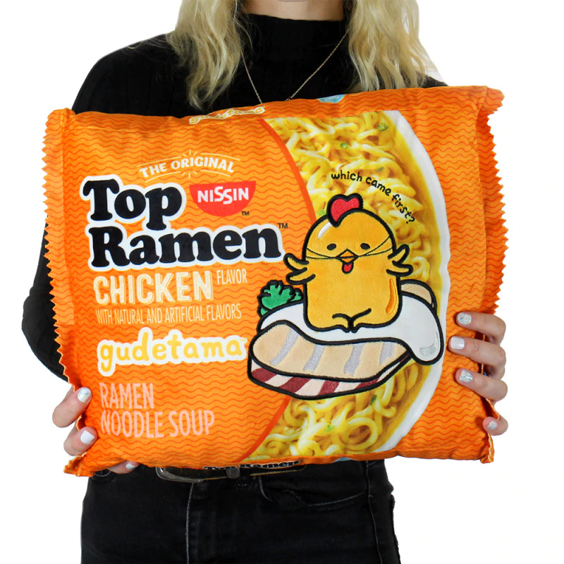 Nissin Top Ramen X Gudetama Large Crinkle Plush