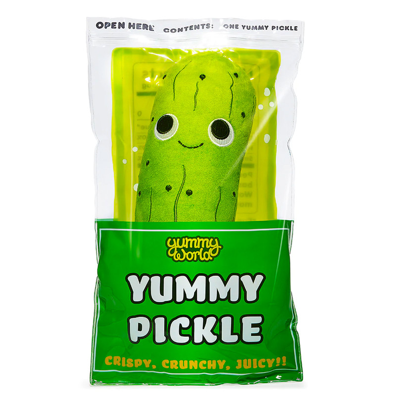 Yummy World Crunchy Pickle in a Bag 10 inch Interactive Plush
