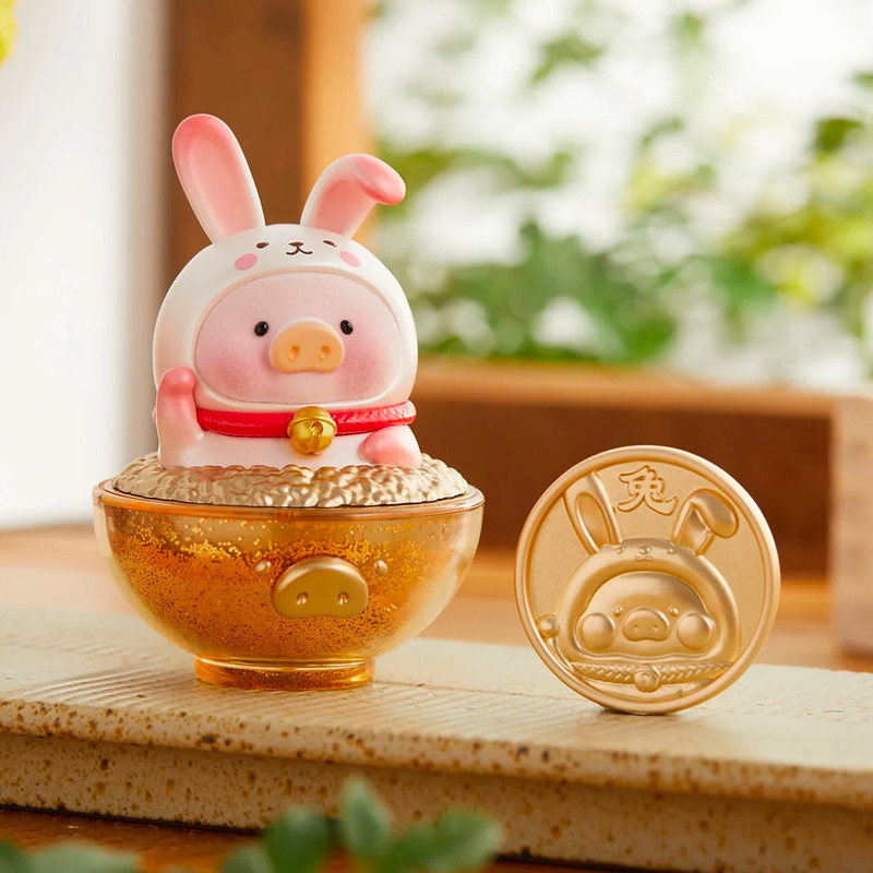 Lulu the Piggy Year of The Rabbit Golden Rice Bowl PRE-ORDER SHIPS Jan 2023