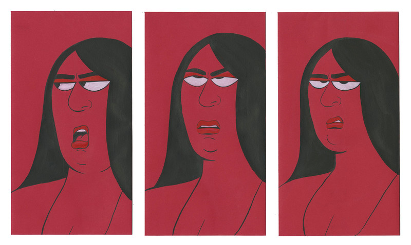 153 Triptych of Disgust by Miranda Tacchia