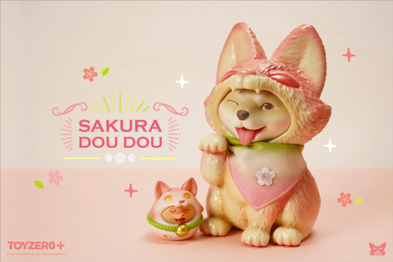 Lucky Dog Dou Dou Sakura x Dou Dou Daruma Sakura by Dog Together