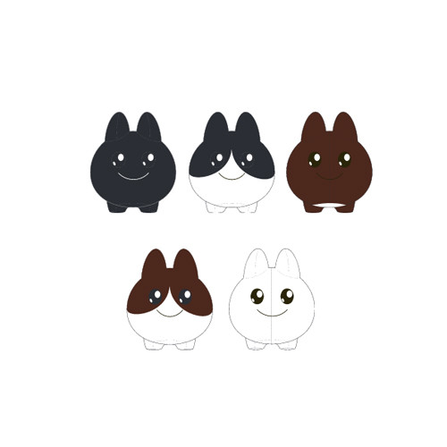 Stache Labbit 24 inch Plush w 5 Littons