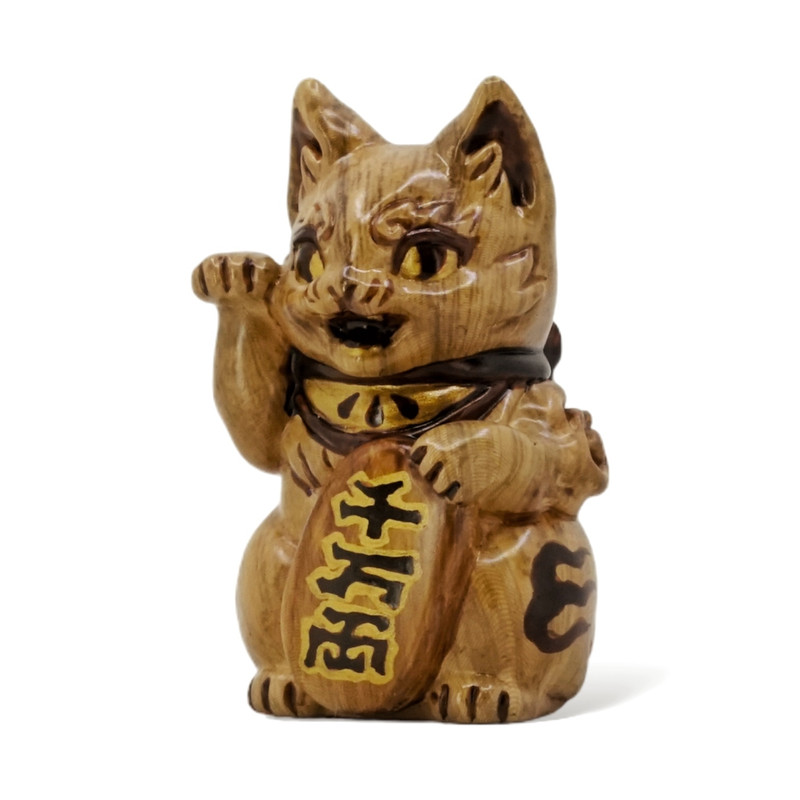 Bake Lucky Cat Woodgrain by Genkosha