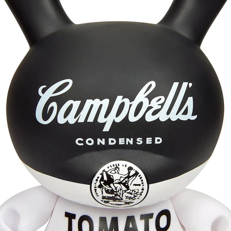 Andy Warhol 8" Campbell's Soup Masterpiece Dunny Black & White