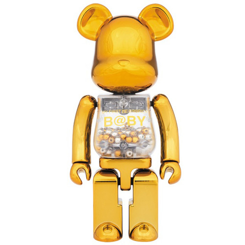 Super Alloy My First Be@rbrick 200% : Gold & Silver - myplasticheart