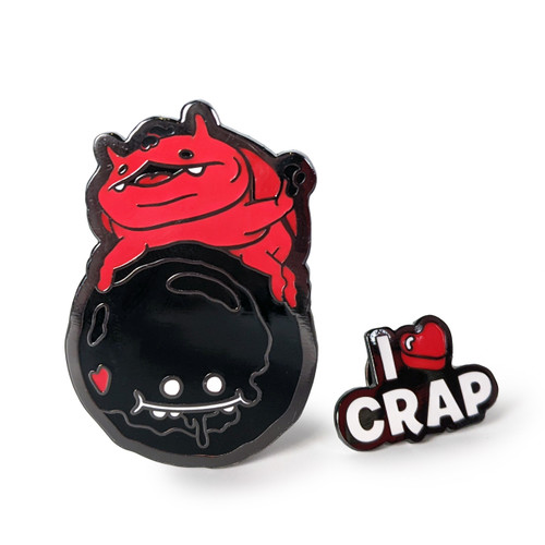 Dungby Red Devil Enamel Pin Set by Andrew Bell myplasticheart