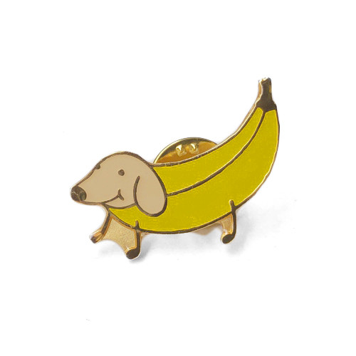 Banana Dog Enamel Pin myplasticheart