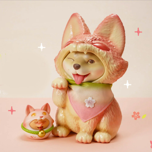 Lucky Dog Dou Dou Sakura x Dou Dou Daruma Sakura by Dog Together