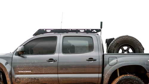 The Grand Teton (2005-2023 Tacoma Double Cab Roof Rack) Wind Fairing - Half Height (For Single Row Light Bar)