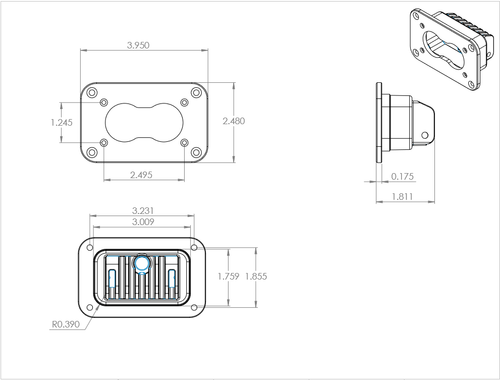 Baja Designs LED Wide Cornering Amber Flush Mount S2 Pro