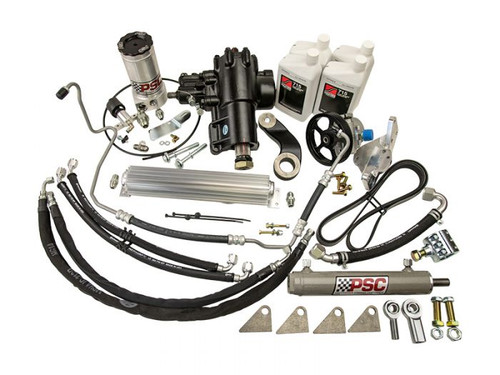 PSC Motorsports Cylinder Assist Steering Kit with Weld-On 8.0 AFM Axle and 2.0 Tie Rod for Wrangler JK - 3.6L