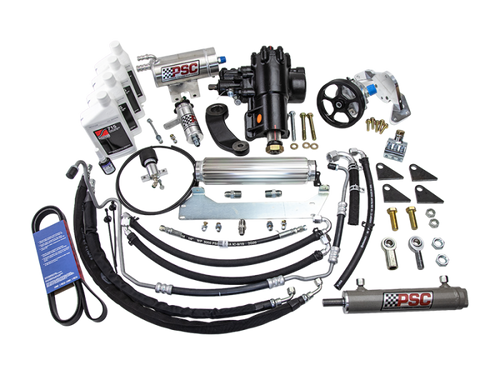 PSC Motorsports Cylinder Assist Steering Kit Weld On 6.75 AFM Axle 1.5 Tie Rod PSC Steering