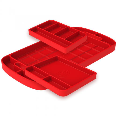 S&B Filters Tool Tray Silicone 3 Piece Set Color Red