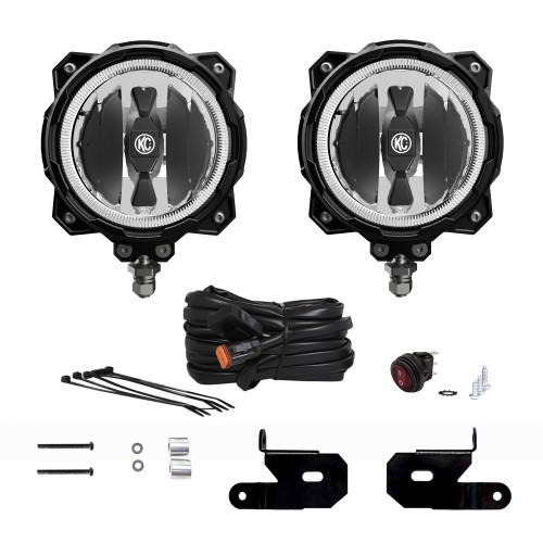 KC HiLiTES Pro6 LED 6in Pillar SAE ECE Driving 2-Light System