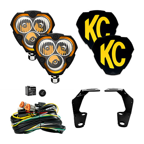 KC HiLiTES FLEX ERA 3 LED 3.5in Combo 2-Light System 2010-2024 Toyota 4Runner