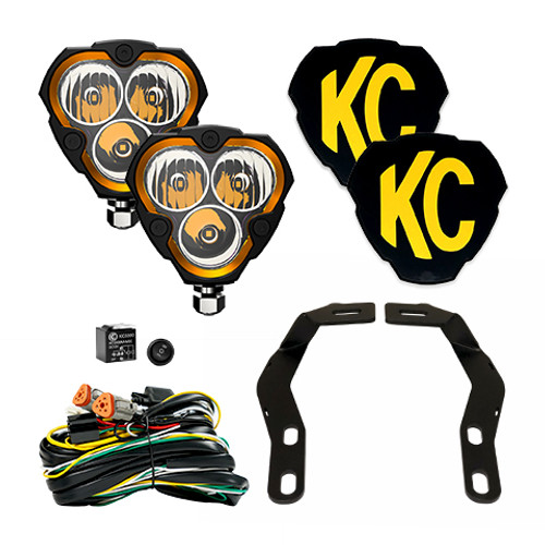 KC HiLiTES FLEX ERA 3 LED 3.5in Combo 2-Light System 2016-2024 Toyota Tacoma