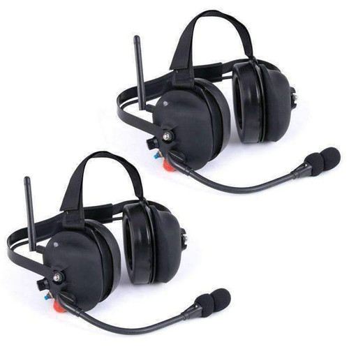 Rugged Radios Wireless Double Talk Dual Headset Intercom System