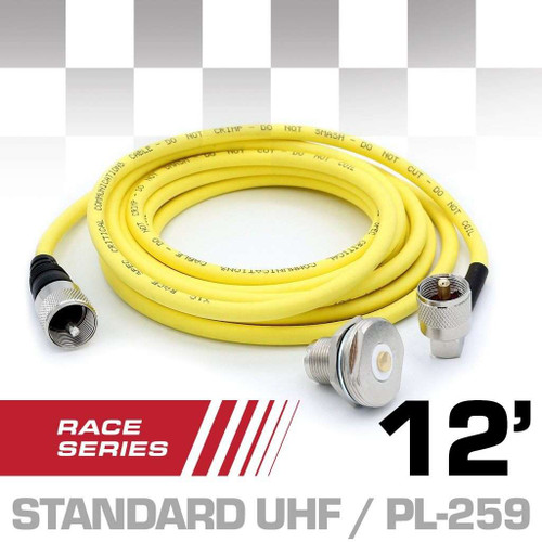 Rugged Radios 12 Ft Antenna Coax Cable Kit - RACE SERIES