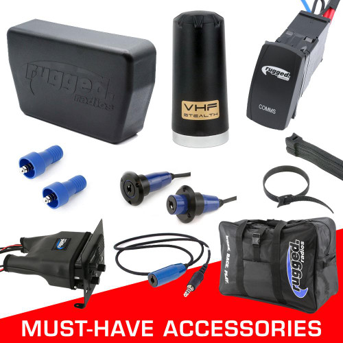 Rugged Radios Alpha Accessory Pack For Intercom Radio Communication Systems