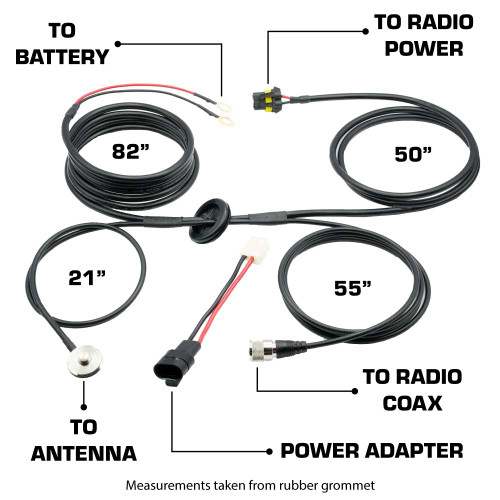 Rugged Radios Power and Antenna Cable Harness