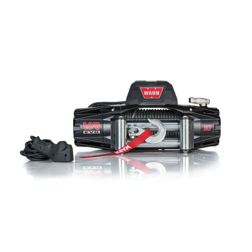 Warn vr evo 10 standard duty 10000lb winch with steel cable